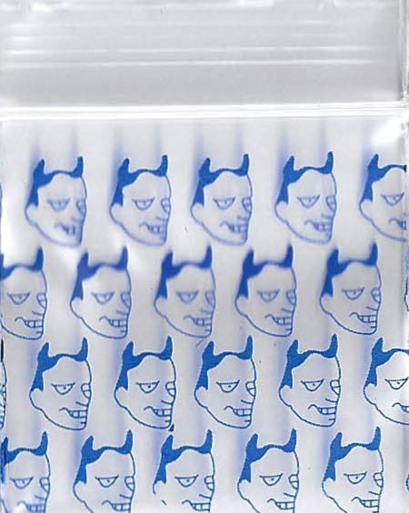 Sacs en plastique Blue Devil 1x1 pouce, 100 pièces.