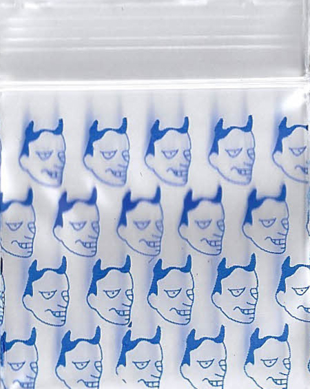 Sacs en plastique Blue Devil 1x1 pouce, 1000 pièces.