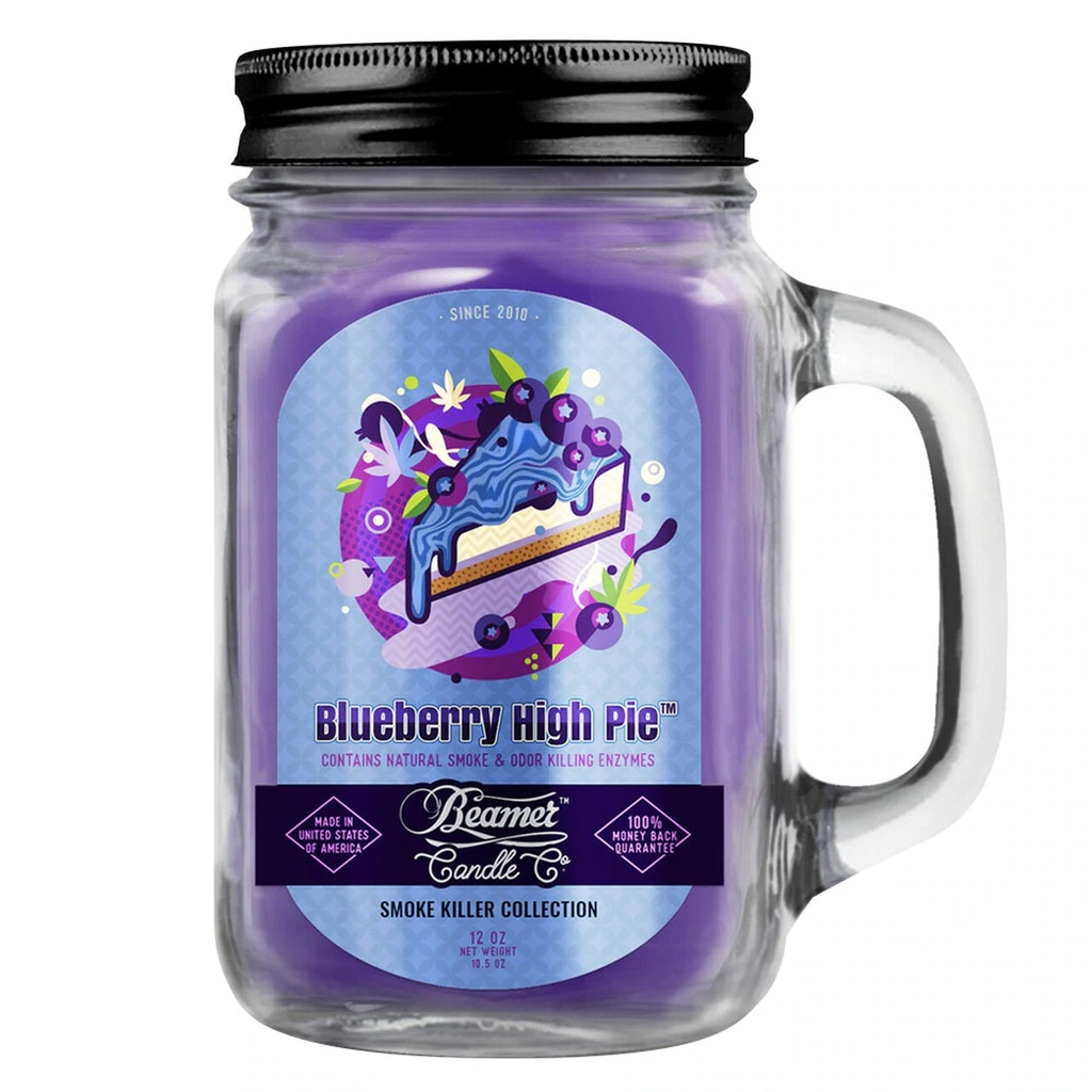 Beamer Candle Co. 12oz Glass Mason Jar - Blueberry High Pie