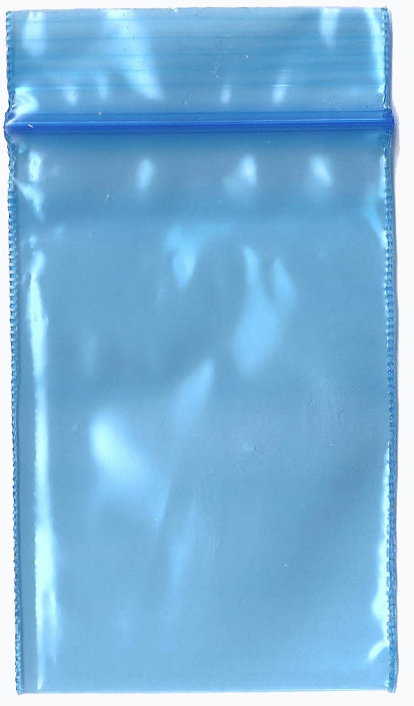Sacs en plastique bleus de 2x2 pouces, 1000 pièces.