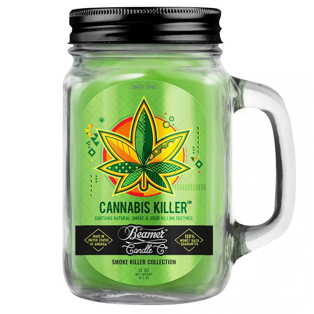 Beamer Candle Co. 12oz Glass Mason Jar - Cannabis Killer