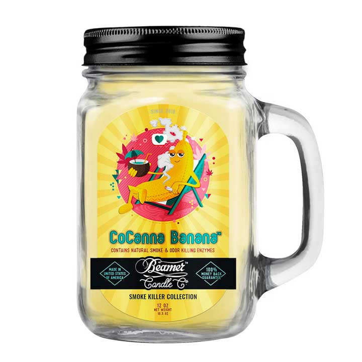Beamer Candle Co. 12oz Glass Mason Jar - CoCanna Banana