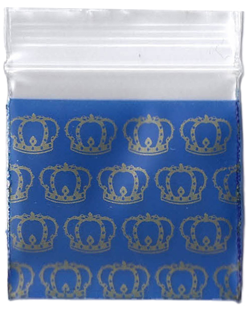 Gold Crown 1x1 Inch Plastic Baggies 100 pcs.