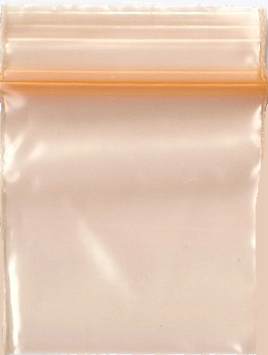 Orange 1x1 Inch Plastic Baggies 100 pcs.