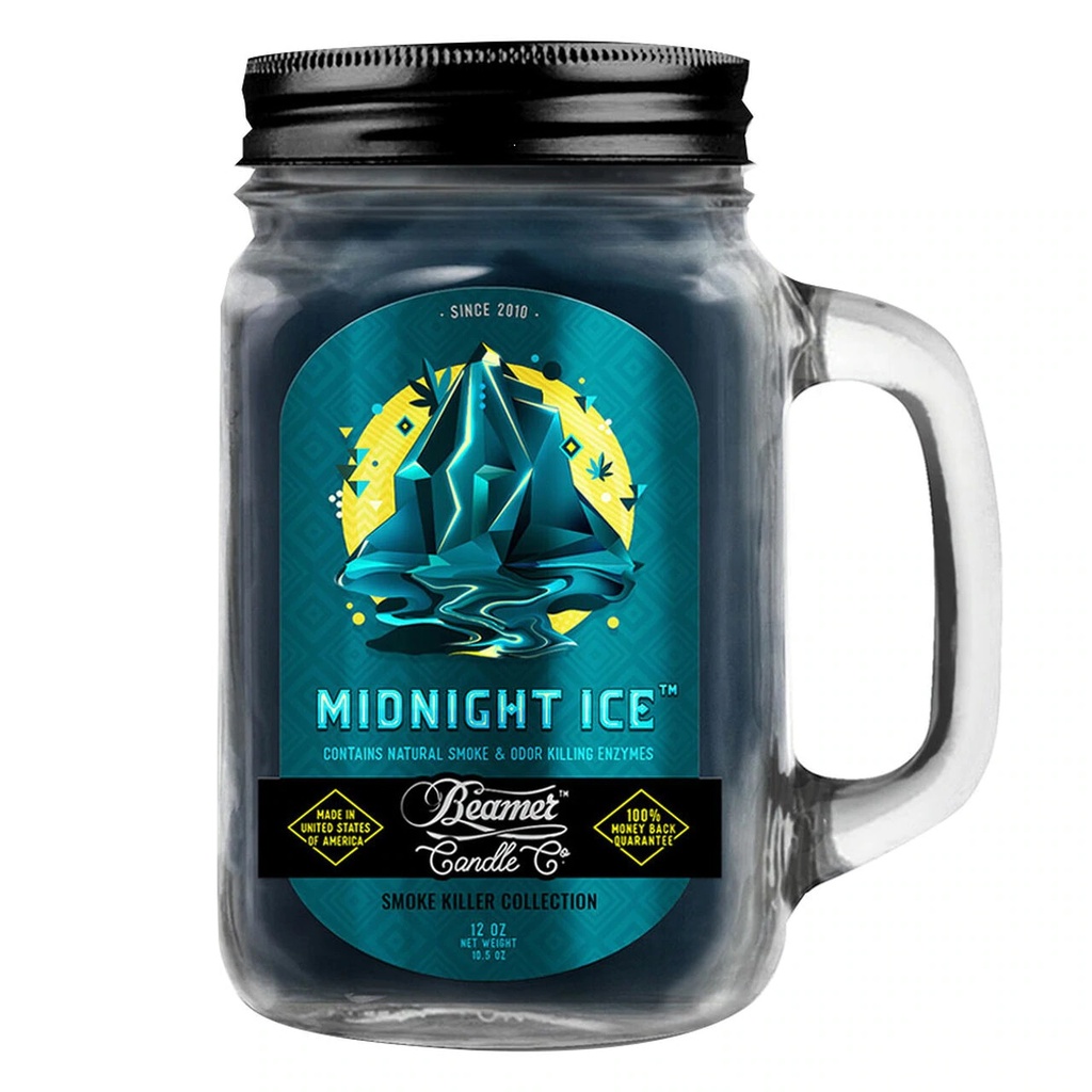 Beamer Candle Co. Pot en verre de 12 oz - Midnight Ice