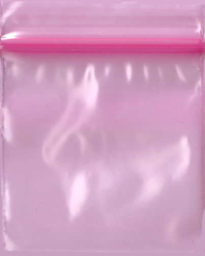 Pink 1.5x1.5 Inch Plastic Baggies 100 pcs.