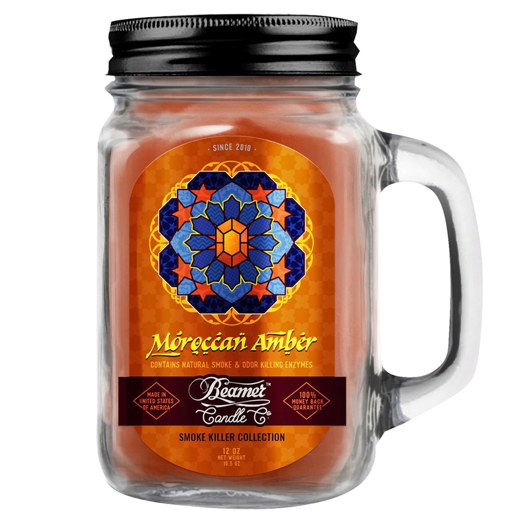 Beamer Candle Co. 12oz Glass Mason Jar - Moroccan Amber