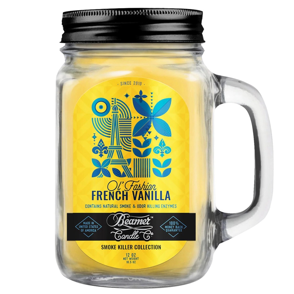 Beamer Candle Co. 12oz Glass Mason Jar - Ol' Fashion French Vanilla