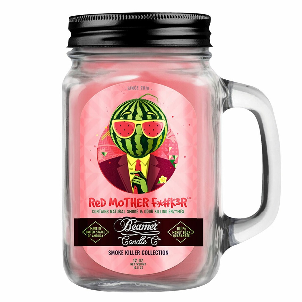 Beamer Candle Co. Pot en verre de 12 oz - Red Mother F*#k3r