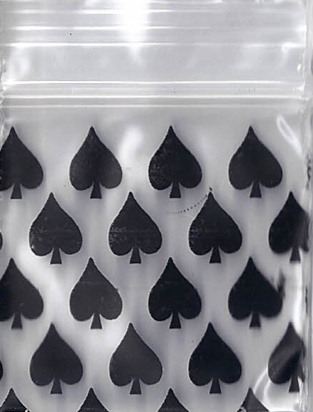 Sacs en plastique Spades de 1x1 pouce, 1000 pièces.