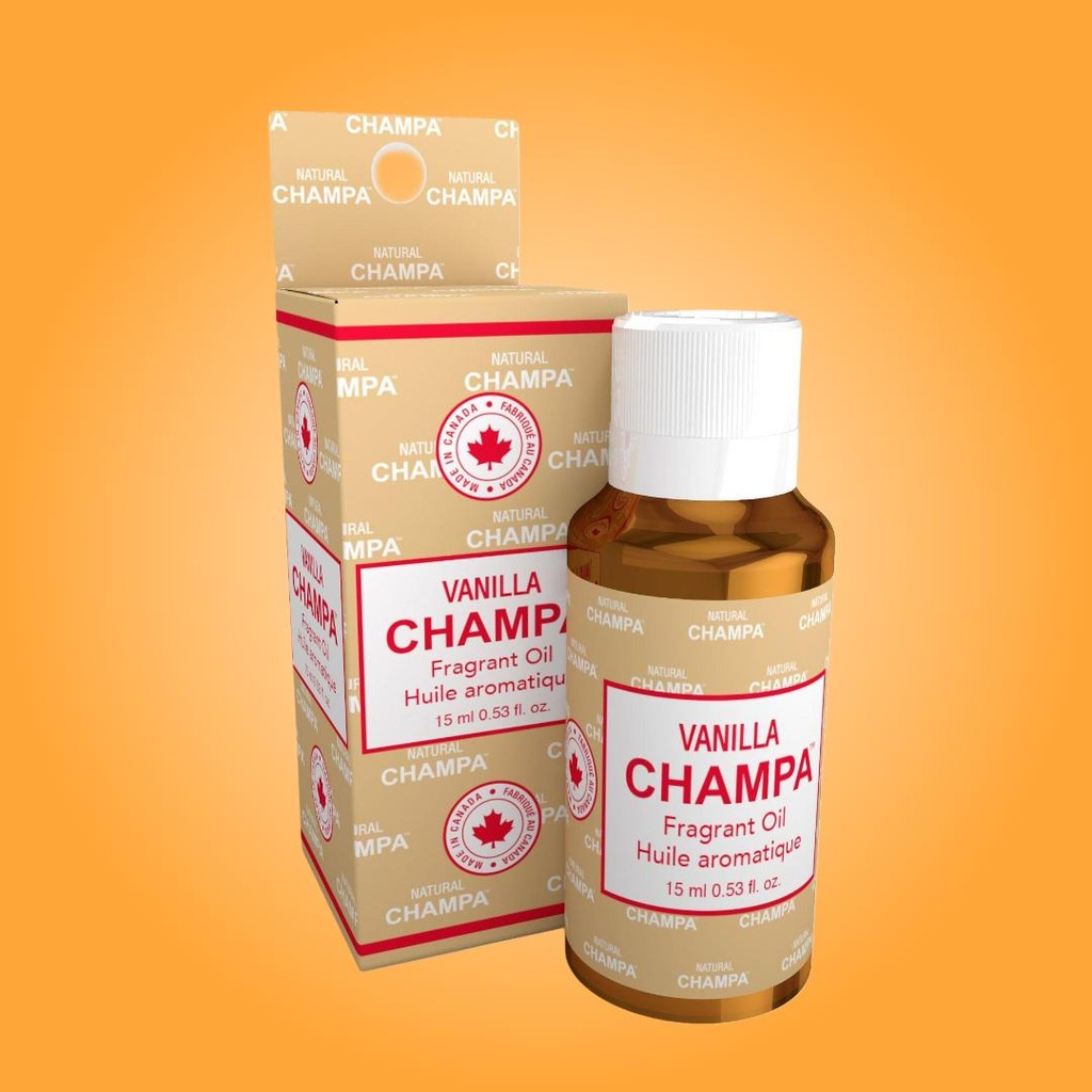 Huile Parfumée Vanille Champa de Natural Champa – Bouteille de 15 ml