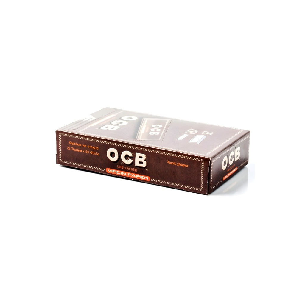 OCB Unbleached 79mm 1 1/4 Rolling Papers Box (25 Packs)