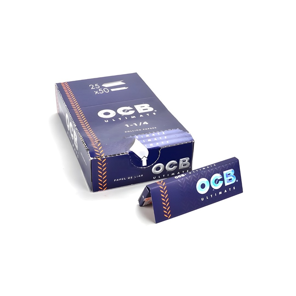 OCB Ultimate 1 1/4 79mm Rolling Papers Box 25 Packs