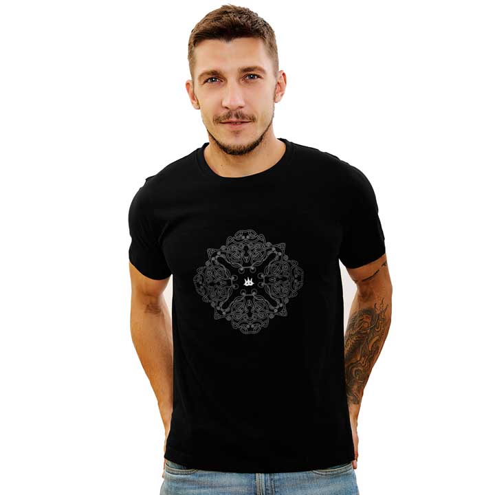 T-shirt en coton pour homme MUKHLINGAM V2 Night Glow