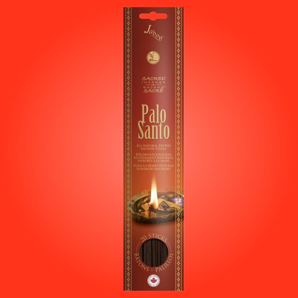 Bâtons d’Encens au Palo Santo par Jabou – Paquet de 20