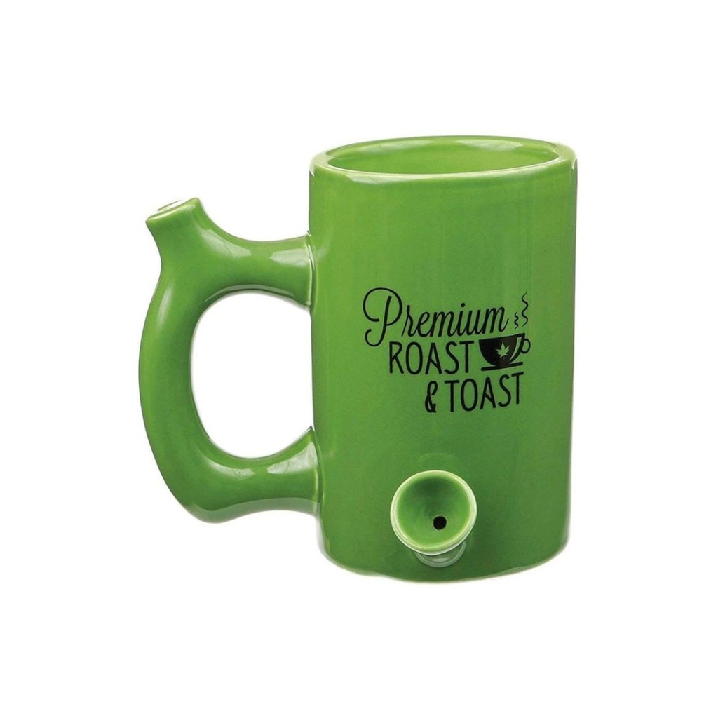 Ceramic Mug Pipe from Premium Roast and Toast - Glossy Green