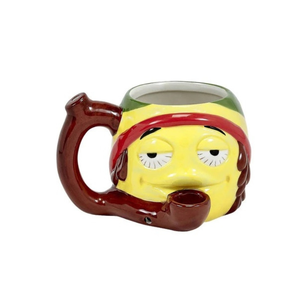 Tasse à café avec pipe Rasta Stoner Emoji de Premium Roast and Toast