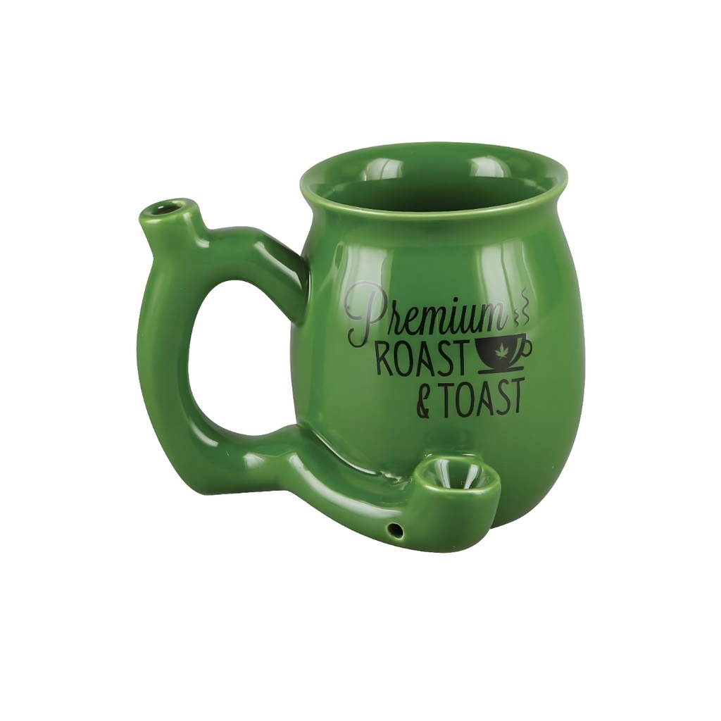 Tasse en céramique avec pipe de Premium Roast and Toast - Petite - Verte