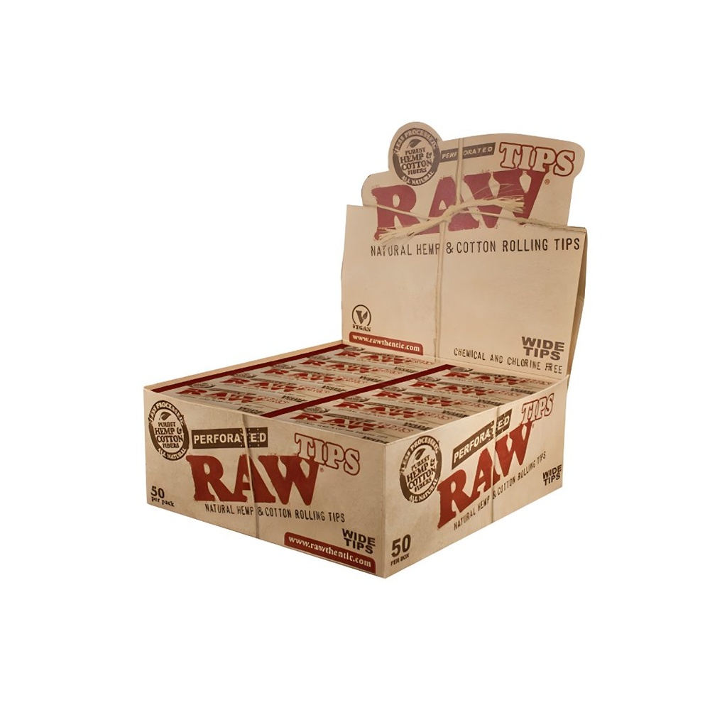 Raw Perforated Wide Tips Box of 50 Pack