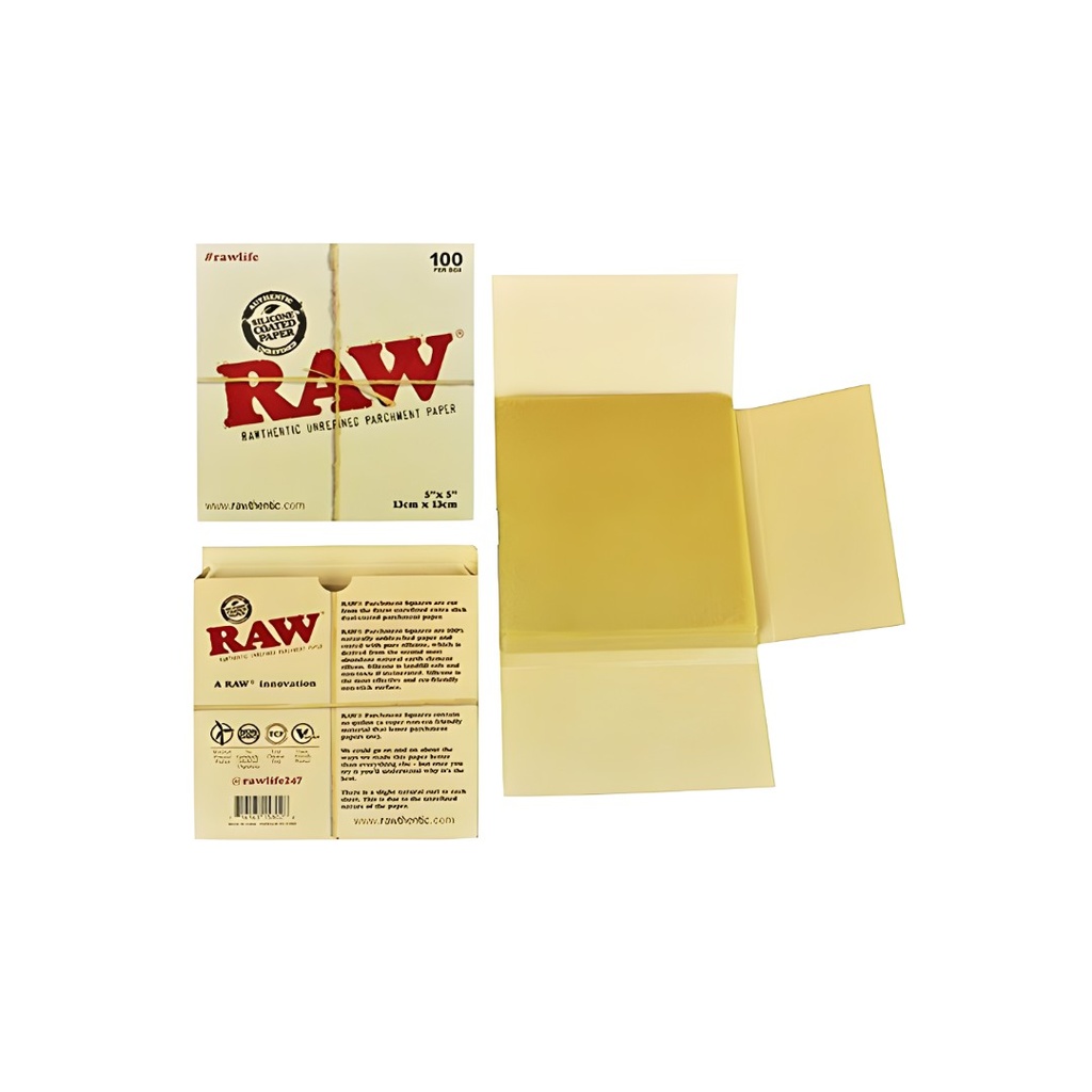 5 x 5 Feuilles de papier parchemin brut - Pack de 100