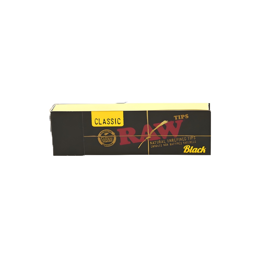 Raw Black Classic Unrefined Tips Regular Pack