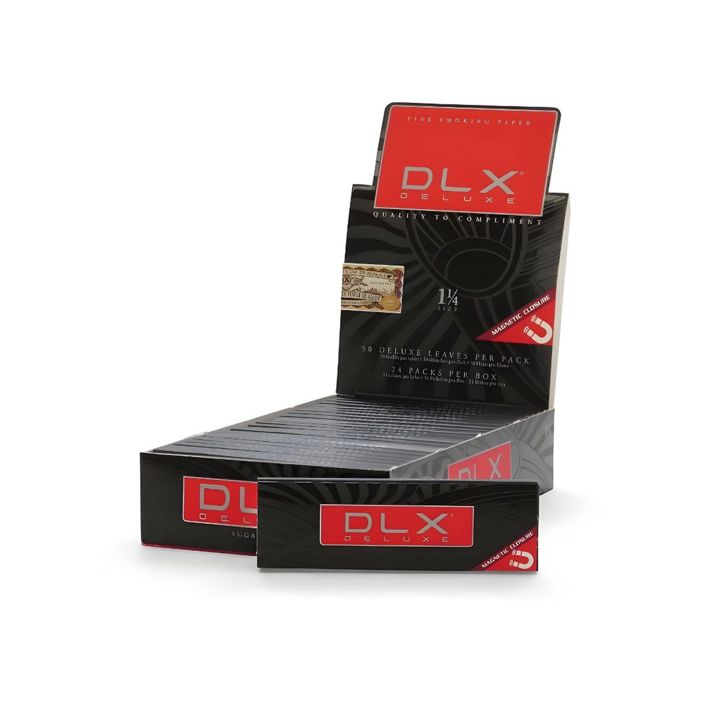DLX Deluxe 1 1/4 Rolling Papers 79mm Box of 25 packs