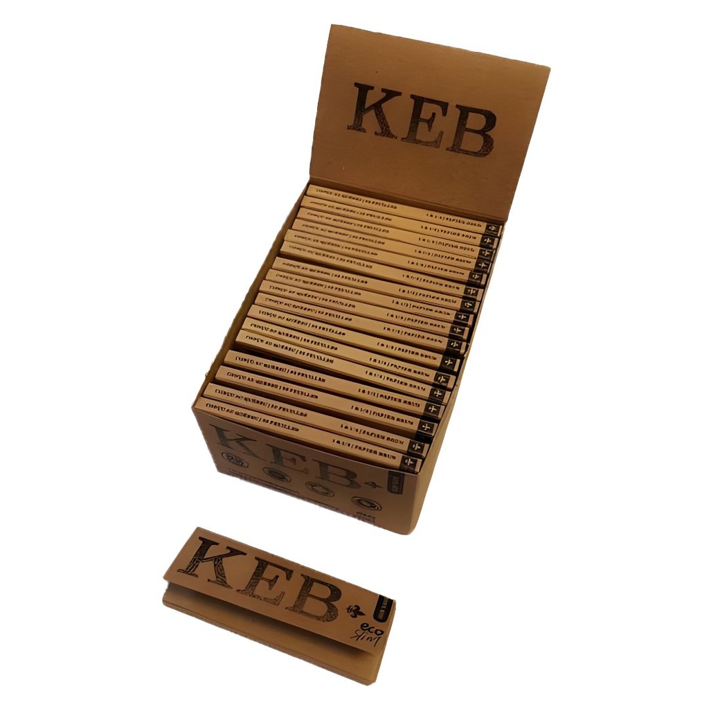 KEB Eco Slim Non blanchi 79mm 1 1/4 Papier à rouler - Boîte de 40 paquets