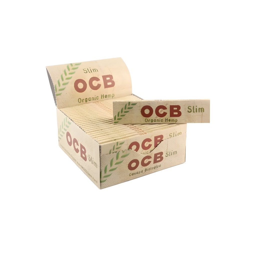 OCB Organic Hemp King Size Slim 110mm Rolling Papers Box of 50 packs