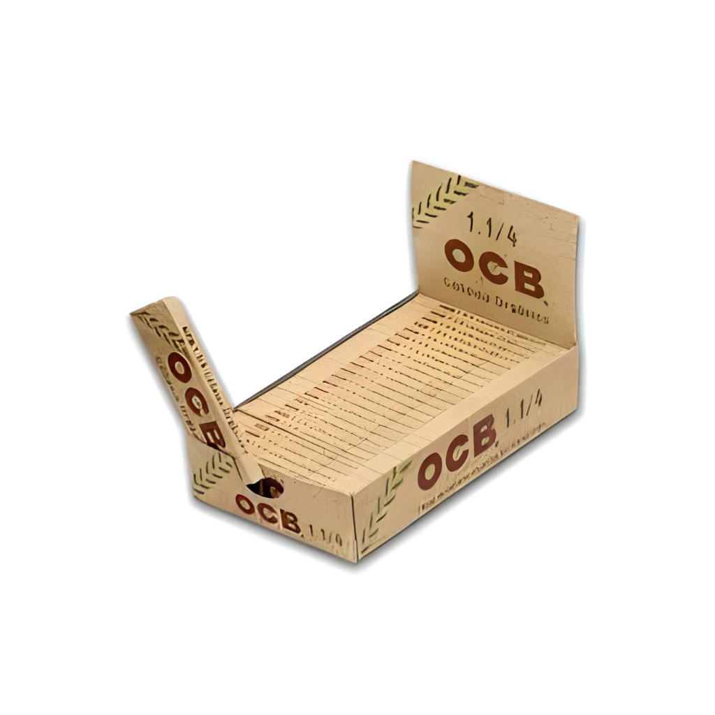 OCB Papier à rouler bio en chanvre 1 1/4 79mm Boîte de 25 paquets