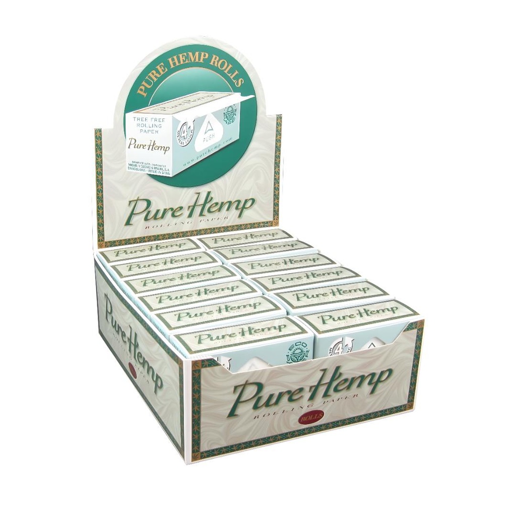 Pure Hemp Rolling Papers Roll Box Box (24 Packs)