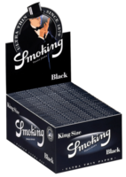 Boîte de 50 paquets de feuilles à rouler Smoking Black King Size 110mm.