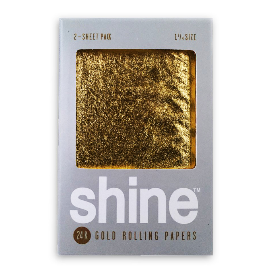 Shine 24k Gold Rolling Papers - 2 sheet - 1 1/4