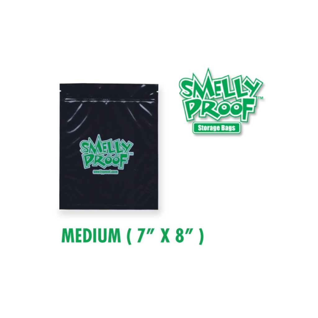 Smelly Proof Medium 4 mil Black Bags 7 x 8 Inch