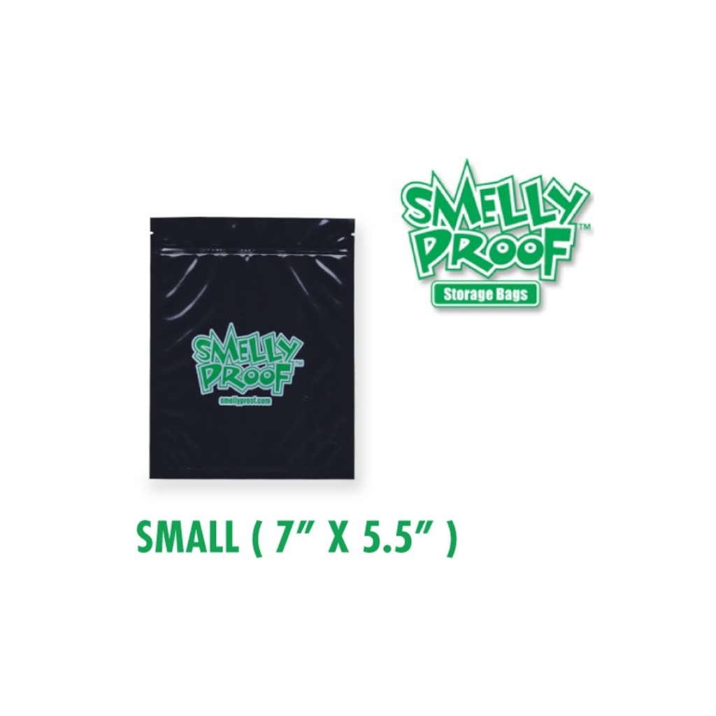 Sacs noirs Smelly Proof Small de 4 mil, 7 x 5,5 pouces.