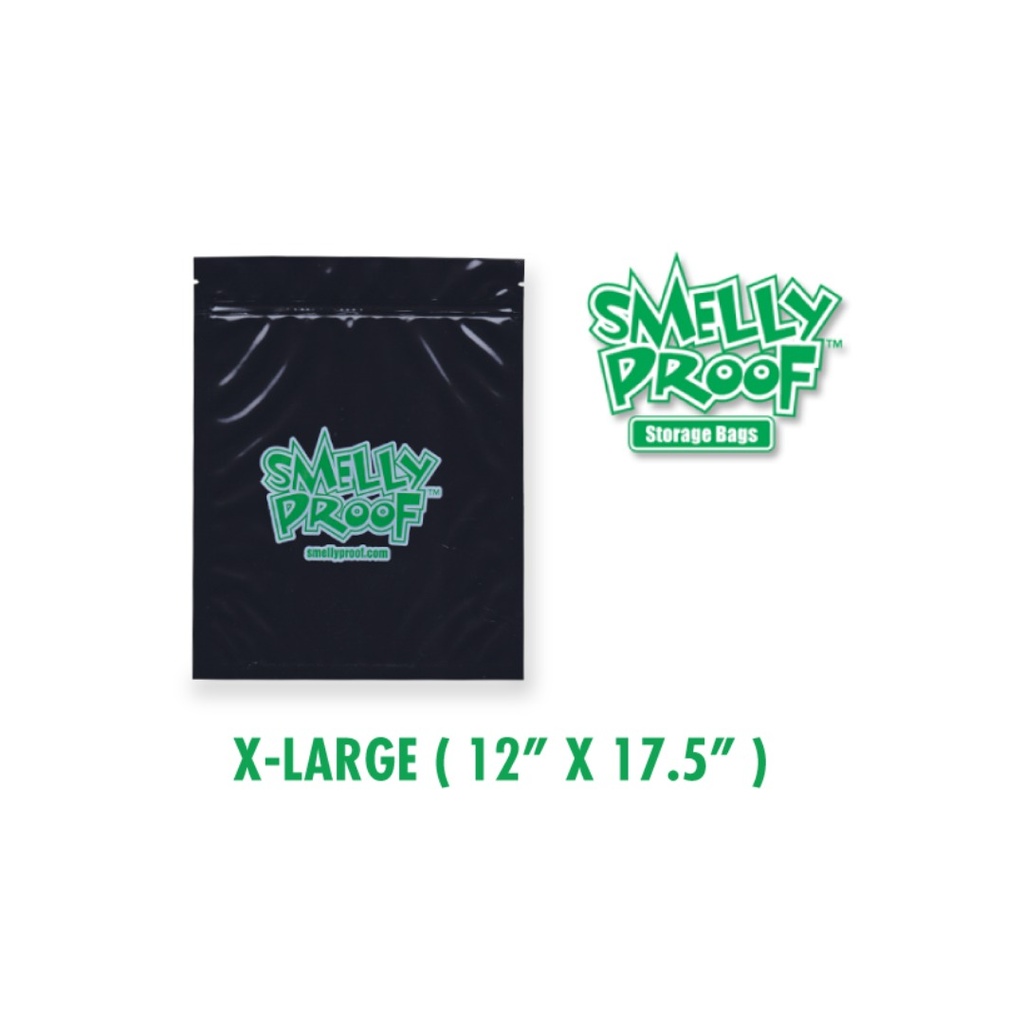 Smelly Proof XL 4 mil Black Bags 12 x 17.5 Inch