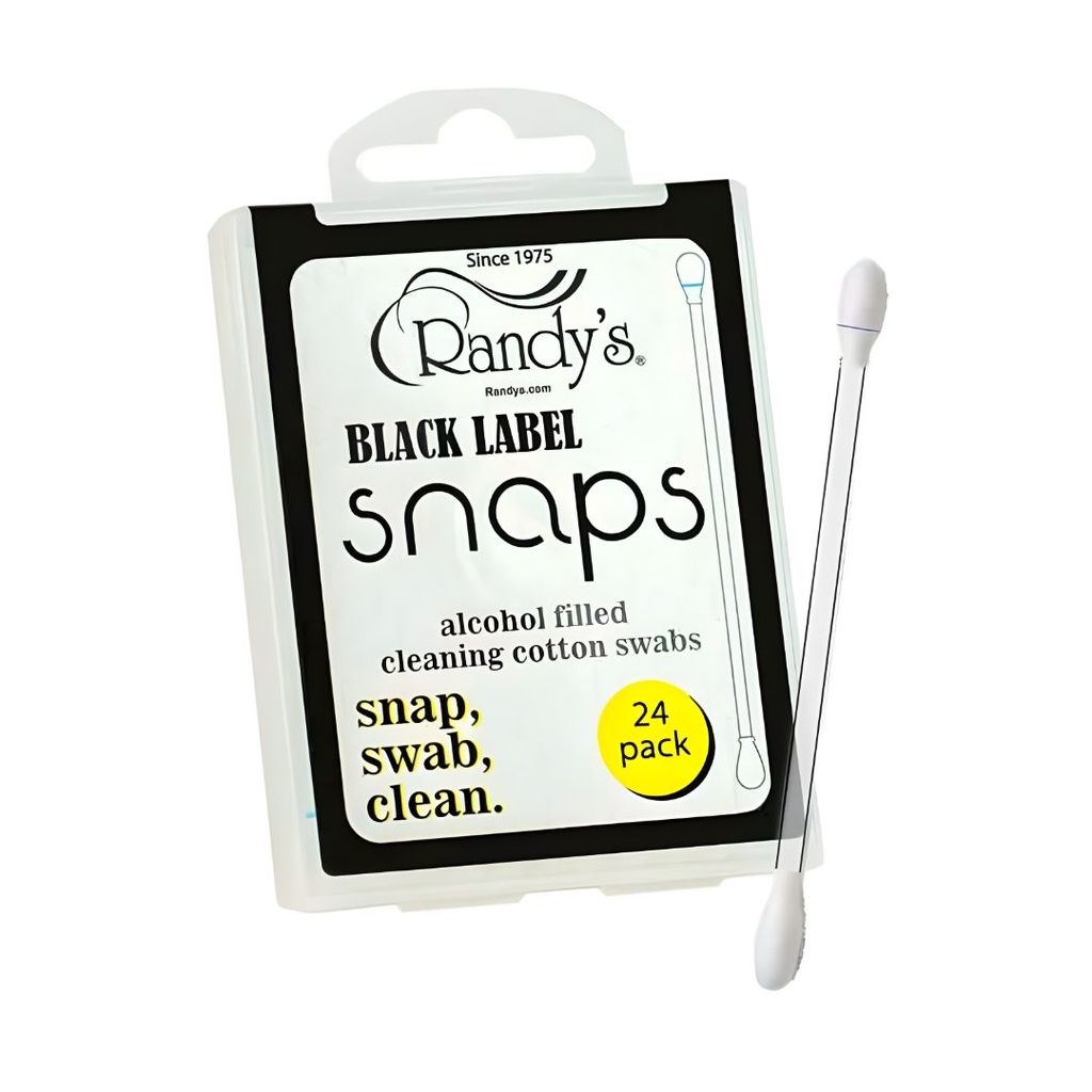 Snaps Alcohol Cotton Swabs from Randy Black Label - Box of 12