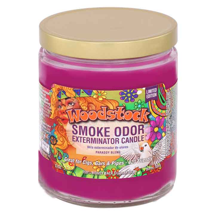 Bougie Éliminatrice d’Odeurs de Fumée – Woodstock - Édition Limitée – 13 oz