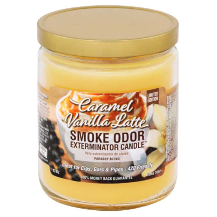 Bougie exterminatrice d'odeur de fumée - 13 oz - Caramel Vanilla Latte - ÉDITION LIMITÉE