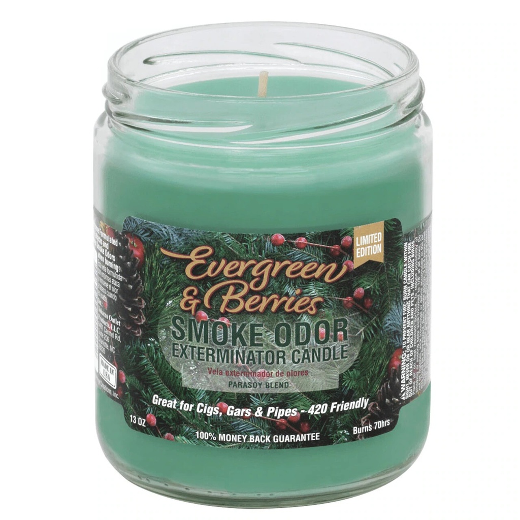 Smoke Odor Exterminator Candle - 13 oz - Evergreen & Berries