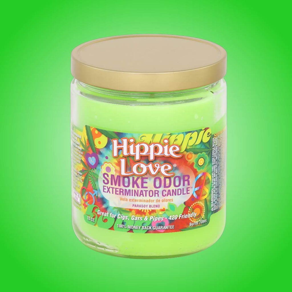 Vela Eliminadora de Olores de Humo – Hippie Love – 13 oz