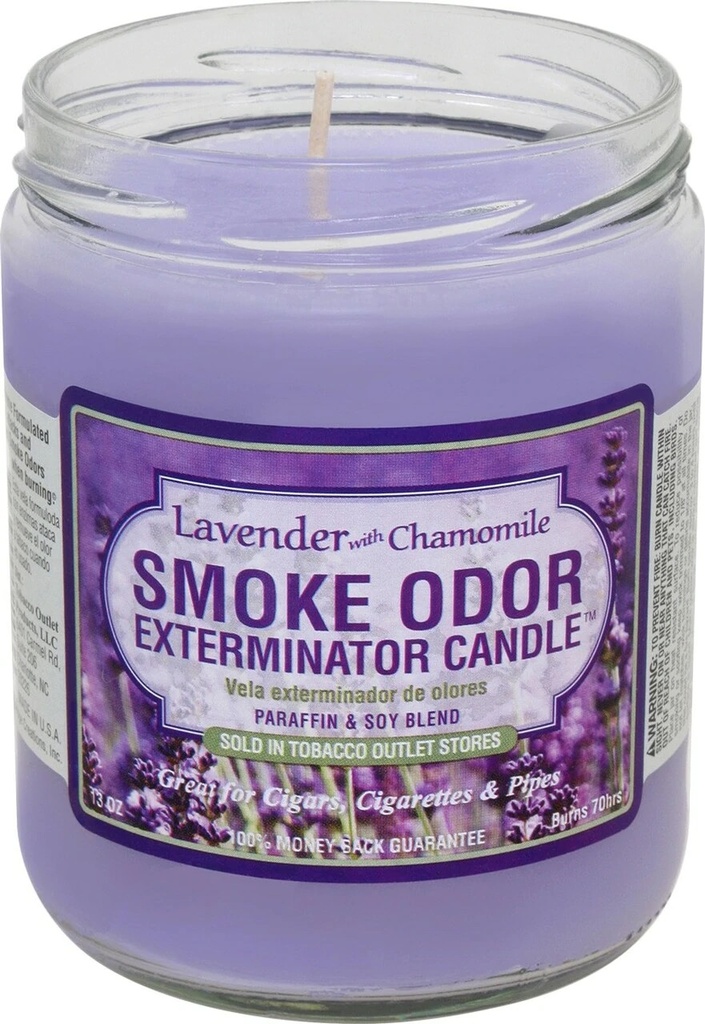 Smoke Odor Exterminator Candle - 13 oz - Lavender & Chamomile
