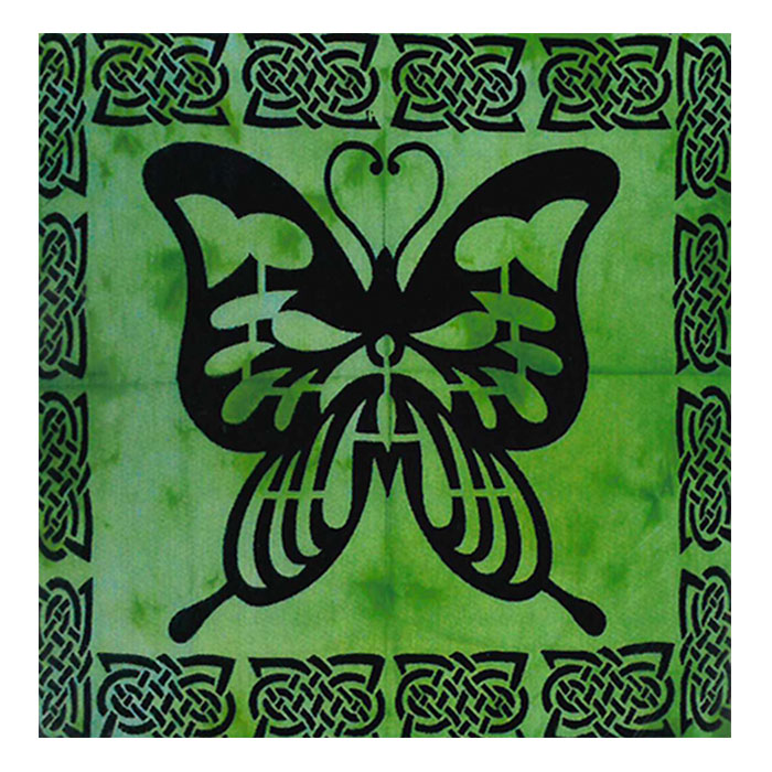 Tapestry Green Psychedelic Monarch