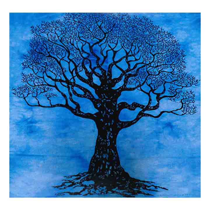 Tapestry Blue Cosmic Tree