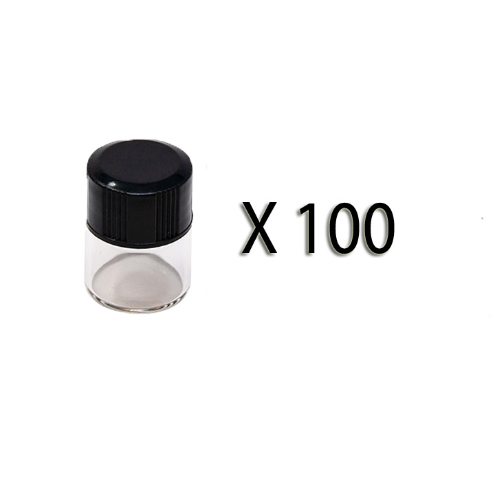 Glass Vial With Plastic Lid - 1ml - Box of 100