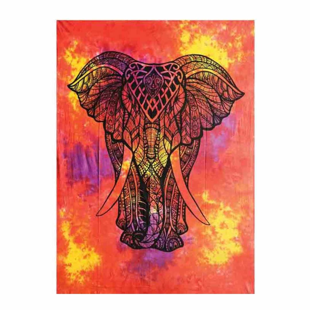 Tapestry Mandala Elephant Tye Dye 55x85