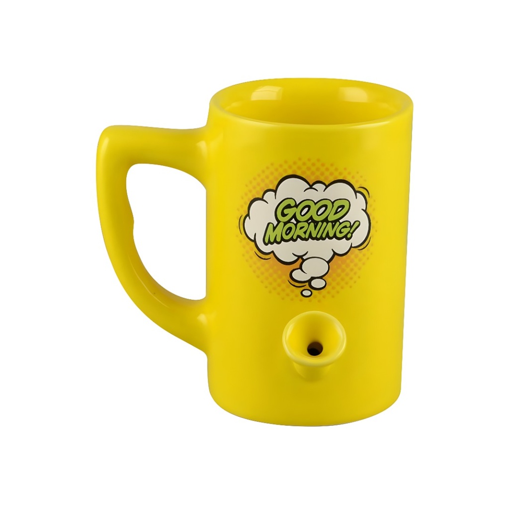 Wake & Bake 8oz Ceramic Pipe Mug - Good Morning