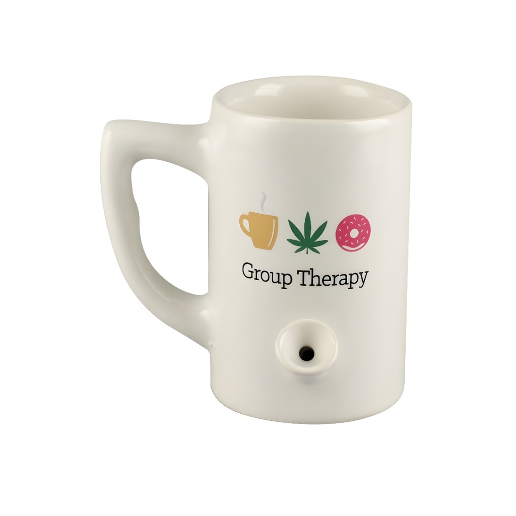 Wake & Bake 8oz Ceramic Pipe Mug - Group Therapy