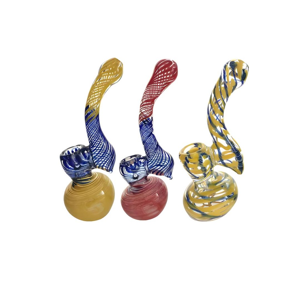 7 pouces Bubbler Sherlock en verre transparent à l'intérieur