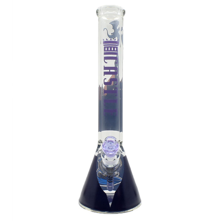 16 Inch 7mm Knight Beaker Bong with Thick Base from Castle Glass