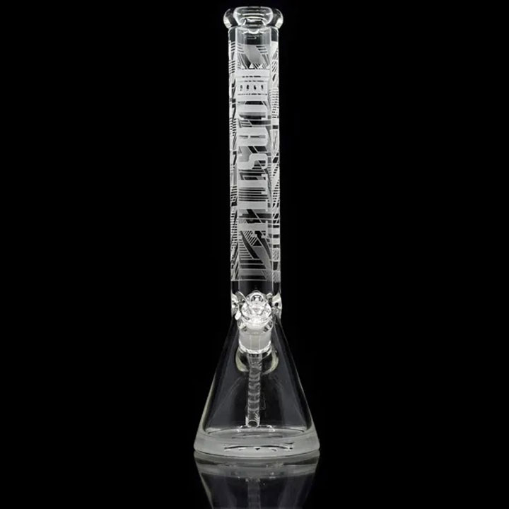 18 pouces 9mm Lignes Laser Beaker Bong avec Base Épaisse de Castle Glass